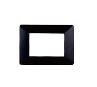PLACCHE IN TECNOPOLIMERO COMPATIBILE CON SERIE PLANA 2-3-4-7 MODULI COLORI ASSORTITI ETTROIT (4 MODULI, NERO)