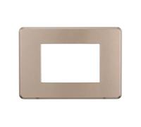 PLACCHE IN TECNOPOLIMERO SLIM COLORI ASSORTITI COMPATIBILE SERIE AXOLUTE 3-4-6 MODULI ETTROIT (3 MODULI, ACCIAIO BRONZO)