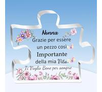 Placche Nonna Targhe e Cartelli Decorativi Festa della Madre Regali Apprezzare Compleanno Acrilico Segno Nonnina Souvenir Natale Ricordo Grazie Per Essere Un Pezzo Così Importante della Mia Vita