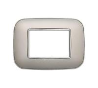 PLACCHE ORBIS COLORI ASSORTITI COMPATIBILI SERIE AXOLUTE 3-4-6 MODULI ETTROIT (3 MODULI, SILVER)