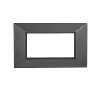 PLACCHE PIRAMIDE COLORI ASSORTITI COMPATIBILI SERIE AXOLUTE 3-4-6 MODULI ETTROIT (4 MODULI, ACCIAIO SCURO)