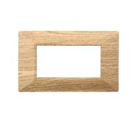 PLACCHE PIRAMIDE COLORI ASSORTITI COMPATIBILI SERIE AXOLUTE 3-4-6 MODULI ETTROIT (4 MODULI, LEGNO SCURO)