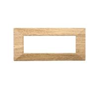 PLACCHE PIRAMIDE SQUADRATE, IN TECNOPOLIMERO, COMPATIBILE CON BTICINO AXOLUTE, 6 MODULI/POSTI, COLORE LEGNO SCURO, RETTAGOLARI, ALTA QUALITA', DESIGN ELEGANTE E MODERNO, PER INTERRUTTORI/PRESE