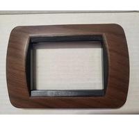 PLACCHE PLACCHETTE IN ABS LEGNO SCURO PER SERIE LIVING INTERNATIONAL COMPATIBILI CON IL SUPPORTO NERO (7 MODULI)