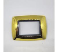 PLACCHE PLACCHETTE IN ABS ORO LUCIDO PER SERIE LIVING INTERNATIONAL COMPATIBILI CON SUPPORTO NERO (4 MODULI)