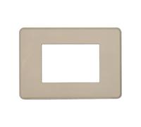 PLACCHE SLIM IN TECNOPOLIMERO, COMPATIBILE CON BTICINO AXOLUTE AIR, 3 MODULI/POSTI, COLORE SABBIA, SOTTILE, ALTA QUALITA', DESIGN ELEGANTE E MODERNO, PER INTERRUTTORI/PRESE