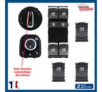 Placchett 3 Bottoni+Interrutore Fari Automatico + Rotellina Retro Pinze VW