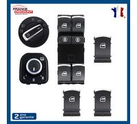 Placchetta Alzacristallo+3 Bottoni+Interrutore Fari + Rotellina Retro Pinze VW