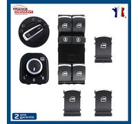 Placchetta Alzacristallo+3 Bottoni+Interrutore Fari + Rotellina Retro Pinze VW