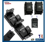 Placchetta Alzacristallo Anteriore Sinistro Cromo + Pulsante Posteriore Per