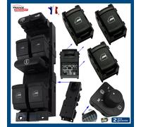 Placchetta Anteriore + 3 Pulsante Alzacristalli + Rotellina Retro Golf 4 & Bora