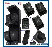 Placchetta Anteriore + 3 Pulsante Alzacristalli + Rotellina Retro Golf 4 & Bora