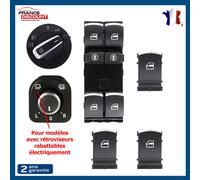 Placchetta+3 Bottoni+Interrutore Fari + Rotellina Retro Richiudibile Pinze VW