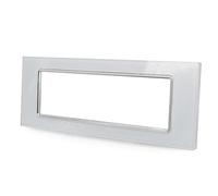 Placchetta in vetro a 3 4 7 posti bianco compatibile bticino living light