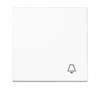 PLACCHETTA INTERUTTORE CON SIMBOLO CAMPANELLO JUNG interruttore con LS990KWW, colore bianco, 7x7 cm