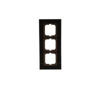 PLACCHETTA PER INTERRUTTORE A TRE MODULI BUSCH-JAEGER tripla nera per 1723-825