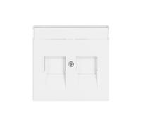 PLACCHETTA PER MODULAR JACK BUSCH-JAEGER Placca centrale per due connettori, Moduli Modular Jack Busch-Jaeger 1810, 1812