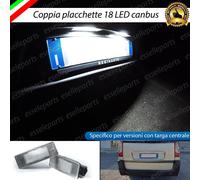 PLACCHETTE A LED LUCI TARGA 18 LED PEUGEOT EXPERT II CON TARGA CENTRALE 6000K