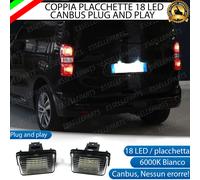 PLACCHETTE A LED LUCI TARGA 18 LED SPECIFICHE FIAT ULYSSE MK3 6000K NO ERRORE