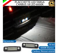 PLACCHETTE A LED LUCI TARGA 18 LED SPECIFICHE FORD FIESTA MK5 6000K BIANCO