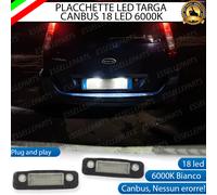 PLACCHETTE A LED LUCI TARGA 18 LED SPECIFICHE FORD FUSION 6000K BIANCO GHIACCIO