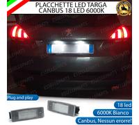 PLACCHETTE A LED LUCI TARGA 18 LED SPECIFICHE PEUGEOT 2008 6000K NO ERROR