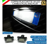 PLACCHETTE A LED LUCI TARGA 18 LED SPECIFICHE PEUGEOT 207 6000K NO ERROR