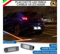 PLACCHETTE A LED LUCI TARGA 18 LED SPECIFICHE PEUGEOT 208 II 6000K NO ERROR
