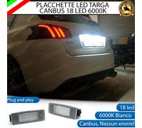 PLACCHETTE A LED LUCI TARGA 18 LED SPECIFICHE PEUGEOT 308 MK2 6000K BIANCO