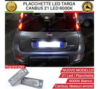 PLACCHETTE A LED LUCI TARGA 21 LED SPECIFICHE PER FIAT PANDA 312 6000K NO ERRORE