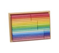 Placchette Arcobaleno - Set Creativo in Legno da 32 Pezzi