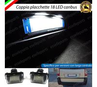PLACCHETTE LED LUCI TARGA 18 LED PEUGEOT PARTNER III CON TARGA CENTRALE 6000K