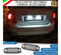 PLACCHETTE LED LUCI TARGA 18 LED SPECIFICHE VOLVO S40 MK2 6000K BIANCO GHIACCIO