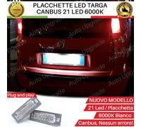 PLACCHETTE LUCI TARGA 21 LED SPECIFICHE PER FIAT PANDA MK2 6000K BIANCO NO ERROR