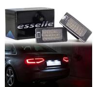 Placchette Luci Targa LED Compatibili con Audi A1 8x, A4 B8, A5 8T, A8 D4, Q5 8R, A3 8V, A1 MK2, A4 B9, A6 C7, A7, Q3 8U, Q7 4M MK2, A3 8Y, Q3 F3, A5 8T 18 SMD CANBUS 6000K Bianco Ghiaccio Plug & Play