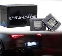 Placchette Luci Targa LED Compatibili con Mercedes CLA W118 W176 W177 W247, Classe V W447, GLA X156, GLC X253, GLK, ML W166, SLK R172 18 SMD CANBUS 6000K Bianco Plug & Play