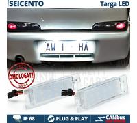 Placchette Luci TARGA LED per Fiat SEICENTO CANBUS no ERROR 6500K plug & play