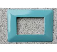 PLACCHETTE PLACCHE IN ABS per SERIE MATIX BTICINO COMPATIBILE 2 3 4 6 MODULI COLORE AZZURRO POLVERE SATINATO (3 MODULI)