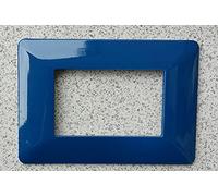 PLACCHETTE PLACCHE IN ABS per SERIE MATIX BTICINO COMPATIBILE 2 3 4 6 MODULI COLORE BLU (3 MODULI)