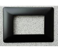 PLACCHETTE PLACCHE IN ABS per SERIE MATIX BTICINO COMPATIBILE 3 4 6 MODULI COLORE NERO OPACO (6 MODULI)