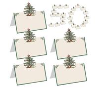 Place Cards for Table Settings, 50 Pieces Vintage Festive Blank Thick Paper | Holiday Seating Name Cards Set for Wedding Winter New Year Buffet Banquet Gathering Bridal Shower