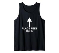 Place Feet Here Unhinged Gen Z Meme Brainrot novità Gag Y2K Canotta