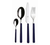 Place set. 20 pezzi fant.mill. cobalto Fantasia in Acciaio Inossidabile, colore Cobalto, Lavabile in lavastoviglie Blu