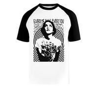 Placebo Every You Every Me Maglietta da Baseball Unisex da Donna Uomo Bianca Girocollo Maniche Corte Cotone Organico Tee T-Shirt Unisex White