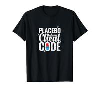 Placebo Natures Cheat Code Dicendo Natura Maglietta con Stampa Grafica Economica, Uomo, Nero, L