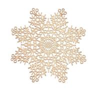PlacemFor ecologico in PVC con splendidi fiocchi di neve per akes, perfetto per SeFor asonFor al uso (oro)