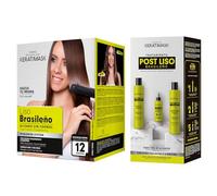 PLACENTA LIFE KERATIMASK Be Natural Pack Liscio Brasiliano con Keratina + Postalisatura Lissa Keratina - Kit professionale per Capelli Lisci Durevoli, Anti-Crescita, Idratazione e Brillantezza