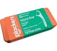 Plackers Filo interdentale micro menta con custodia da viaggio, 12 pezzi, verde (il colore può variare)