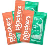 Plackers Micro Menta Filo interdentale Picks, 90 pezzi (confezione da 3)