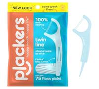Plackers Whitening Twin Line Floss Picks - 75 ct - 3 pk by Plackers